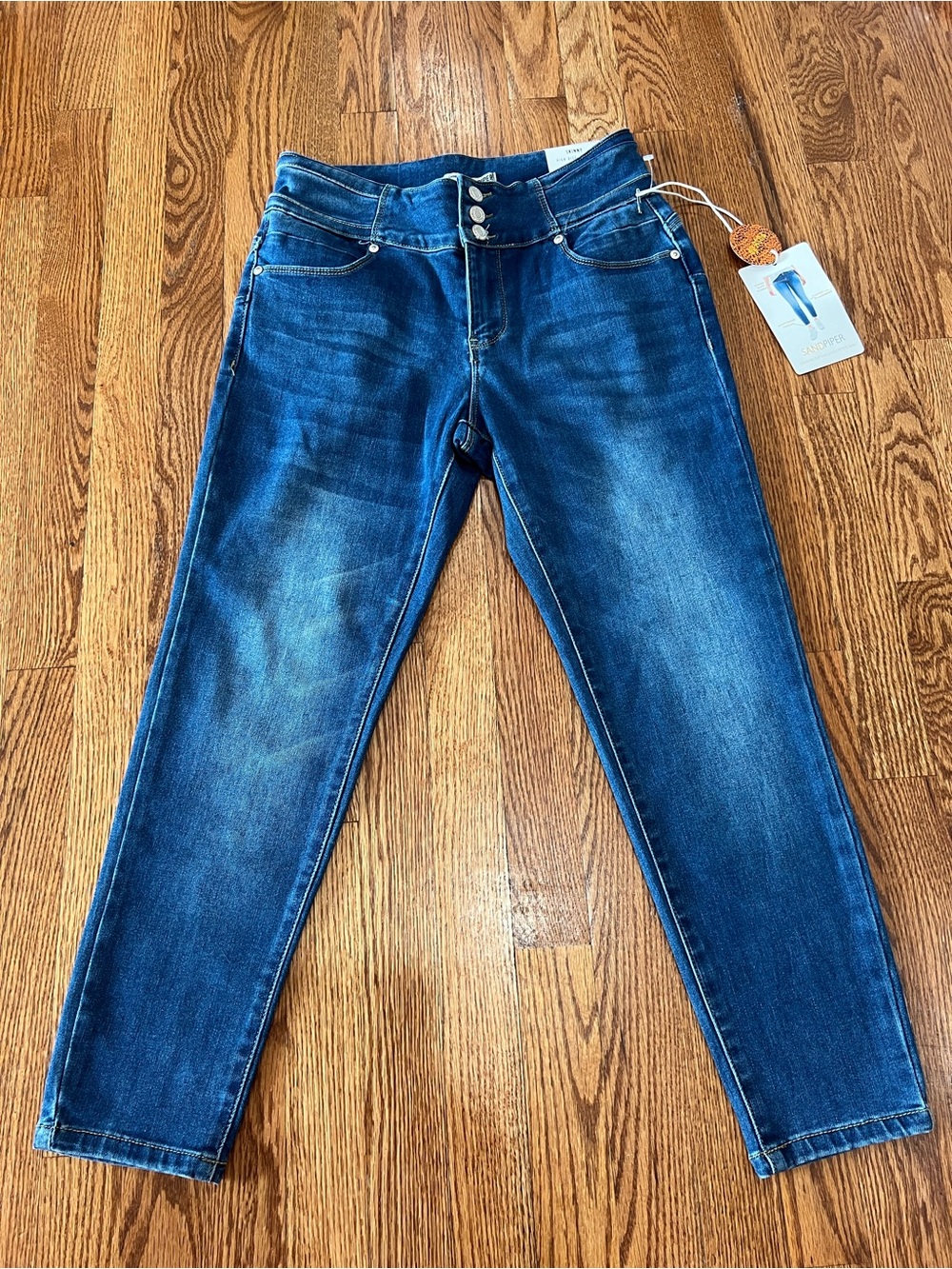 NWT Sandpiper Petite High Rise Skinny Jegging - Blue Denim - Size 8P
